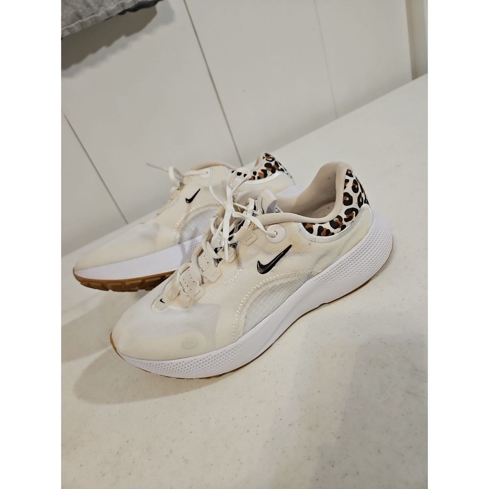 Nike React Escape Run "White Leopard" womens running shoes Size 9 Excellent(S179 - Picture 3 of 10